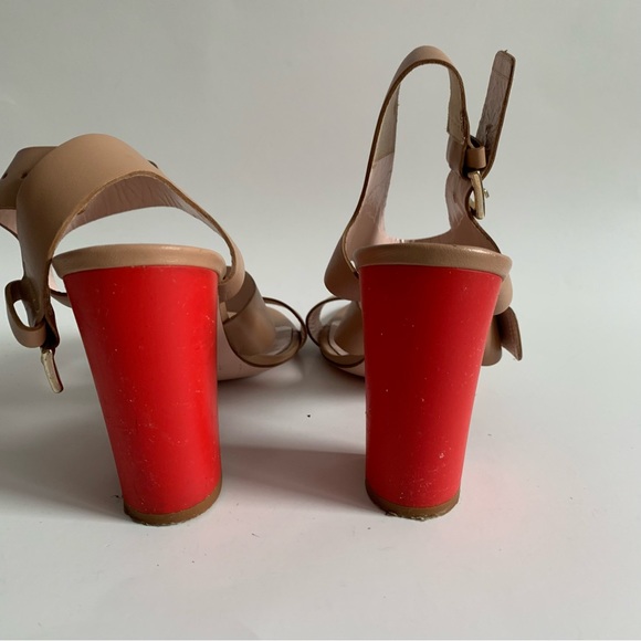 Kate Spade Ibarra Block heel leather strap sandals nude - Picture 12 of 15